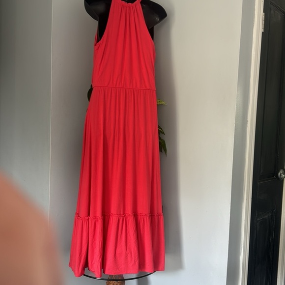 🍍CYNTHIA ROWLEY HALTER A LINE DRESS 🍍SZ MED🍍pit to pit 16”🍍length 50”🍍 - Picture 3 of 3